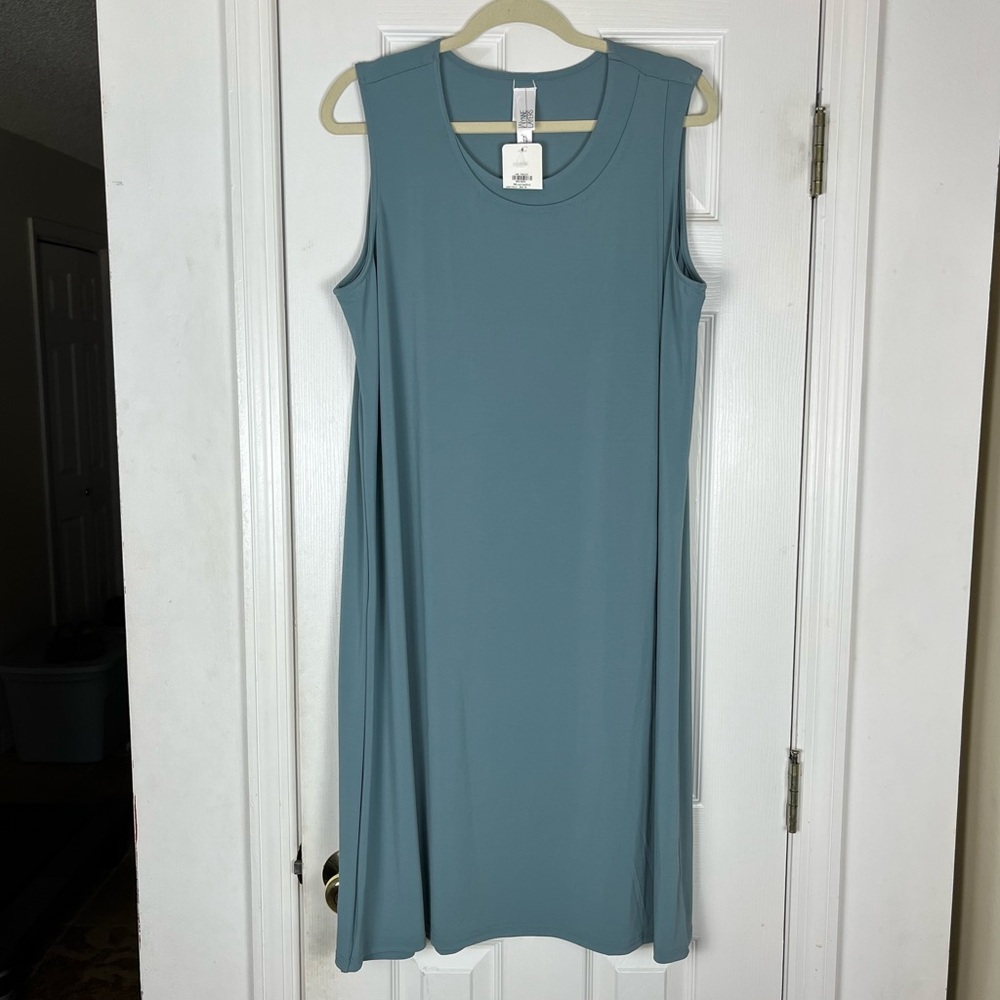 MarlaWynne Wynne Layers Luxe Crepe Slinky Double Layer Midi Dress